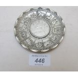 A modern Chinese dish marked silver and