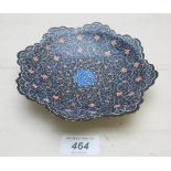 A metal hand painted Persian dish est: £