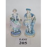 A pair of 19th century porcelain figures