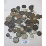 A collection of old English money, to in