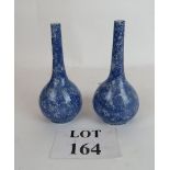 A pair of Chinese bottle vases, hand pai