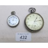 Two silver cased pocket watches est: £50