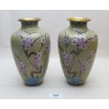 A modern pair of Chinese cloisonné vases