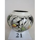 A contemporary Moorcroft vase in the Phoebe Summer pattern by Rachel Bishop,