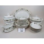 A Royal Doulton 'Larchmont' pattern 37 piece dinner service est: £40-£80