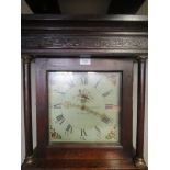 A Georgian oak cased 30 hour longcase clock with a painted dial inscribed 'Stephen Wilmhurst,