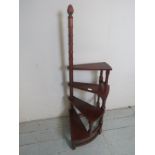 A set of late 20th Century mahogany library steps in good condition est: £40-£60
