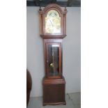 A 20th Century mahogany cased 30 hour longcase clock with a brass moon dial inscribed 'Fenclocks'