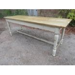 A rustic 19th Century painted farmhouse dining table est: £200-£400