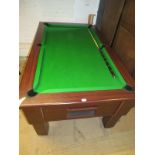 An excellent quality contemporary pool table complete with two cues and balls and in very good