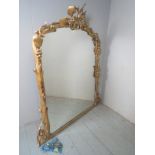 A large Victorian design gilt gesso over mantle mirror (a/f) est: £100-£150