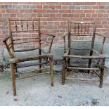 Two fantastic 19th Century William Morris Sussex chairs,