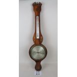 A mahogany wheel barometer by Mache of L