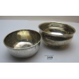 Two silver bowls, London 1944 and London