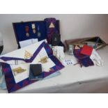 A collection of Masonic Regalia, to incl