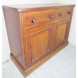 A Victorian mahogany side cabinet with t