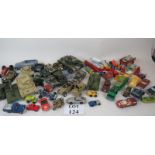 A collection of die-cast cars and other