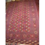 A fine hand woven Persian Turkman carpet