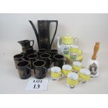 A Portmeirion coffee set decorated with