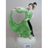 A large 1930's continental Art Deco ceramic figure group by Hertwig & Co, Katzhutte,