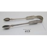 A pair of Irish silver sugar tongs, Dubl