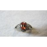 Natural Tanzanian sunset sapphire 9ct wh