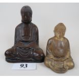 Two modern Chinese models of seated Budd