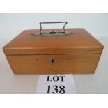 Jewellery box with sophisticated brass h