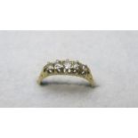 A five row diamond ring, (a/f) est: £120