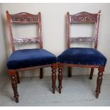 A pair of Victorian mahogany framed chai