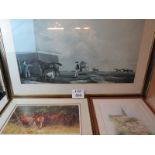 Three decorative prints - 'Gimcrack' aft