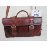 A good quality modern leather bag, with loop carrying handle,