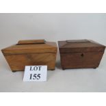 Two early Victorian rosewood tea caddies est: £40-£60