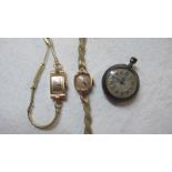 Two ladies Bulova 14ct gold filled wristwatches,