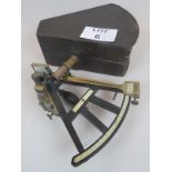 A 19th century Spencer Browning & Rust of London octant/sextant, brass mounted ebony,