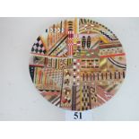 Richard Casey (1989), an enamel dished circular plaque/bowl,