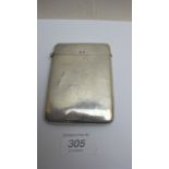 A plain silver card case, approx 2.5 oz,