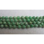 Vintage jadeite jade bead necklace, sing