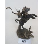 A bronze sculpture 'Nightmare's Bane', b