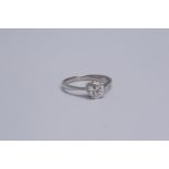 A modern diamond and solitaire ring set