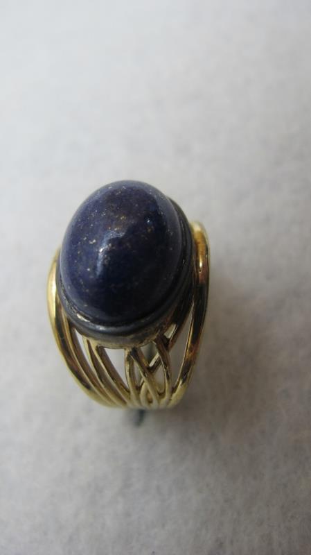 Lapis lazuli dress ring, size N est: £35