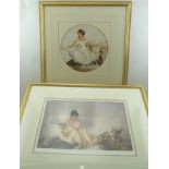 AFTER SIR WILLIAM RUSSELL FLINT "Cecilia in April", a limited edition colour Print no. 111/500,