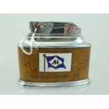 A "BLUE FUNNEL LINE" SHIP'S TABLE LIGHTER, shipping line founded by Alfred Holt, 6.5cm high