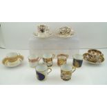 A COLLECTION OF EARLY 19TH CENTURY SPODE, comprising a trio of coffee can, tea cup and saucer,