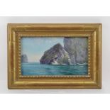 LOUIS BOSWORTH HURT (1856-1929) "The Rocks of St. Kilda", seascape, Oil on panel, signed, see info