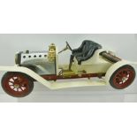 A "MAMOD" LIVE STEAM ROADSTER CAR, having cream livery, red spoke wheels,