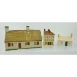 THREE W.H. GOSS CERAMIC COTTAGES, includes Robert Burns Cottage, the Lichfield House in which Dr.