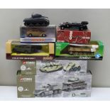 A COLLECTION OF DIE CAST MILITARY VEHICLES to include; a Rio Mercedes Personale Di Hitler 1942, a