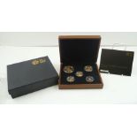 "THE ROYAL MINT" A limited edition set of gold proof sovereign collection, five coin set, includes a