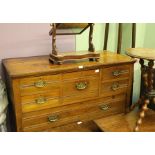 A LATE 19TH CENTURY SCOTTISH STYLE BEDROOM CHEST of large proportions, having central upper square